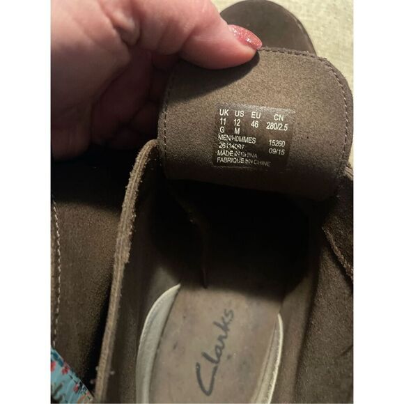 Clarks Mens Brown Bushacre 3 Sand Suede Leather Lace Up Ankle Boots Size 12 - Picture 13 of 13